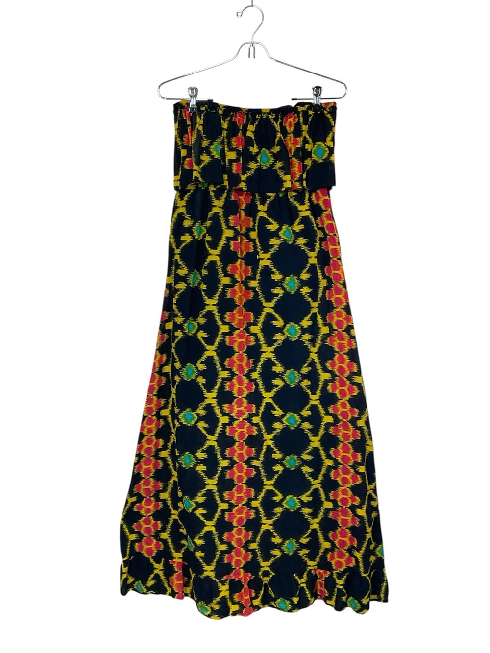 Daughters of the Revolution Smocked Cotton Printed Maxi Dress Swim Cover Up